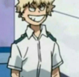 🔲 Bakugo My Hero Academia Аниме, Манга, Бакуго, Моя геройская академия whatsapp sticker