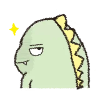 🎋 dinosaure, dessin animé, animal, mignon, reptile, étoile telegram sticker