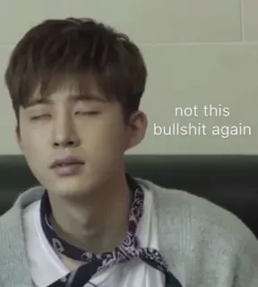 ✨ not this bullshit again Мем, Реакция, Смешно, Выражение, Раздраженный telegram sticker