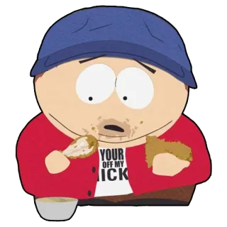 🍗 Eric Cartman South Park YOUR OFF MY D!CK エリック, カートマン, サウスパーク, 不快, チキン telegram sticker