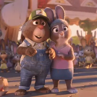 🫂 Judy Hopps and Bonnie/Stu Hopps Zootopia telegram sticker