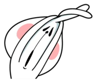 😲 кролик, средний палец, оскорбительный, мультфильм telegram sticker
