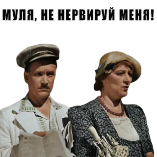 😒 МУЛЯ, НЕ НЕРВИРУЙ МЕНЯ! telegram sticker