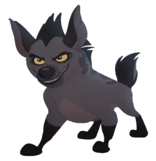 😠 hyène, animal, dessin animé, faune telegram sticker