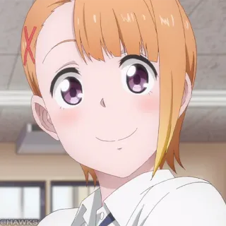 👻 Anime, Menina, Fofa, Personagem, Sorriso telegram sticker