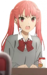😅 Anime, Garota, Maria Chiquinha, Uniforme escolar, Cabelo ruivo telegram sticker