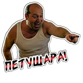 🤬 ПЁТУШАРА! marah, pria, berteriak, menunjuk, penghinaan telegram sticker