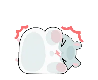 😢 หนู, เหนื่อยล้า, หงุดหงิด, สัตว์, การ์ตูน, น่ารัก telegram sticker
