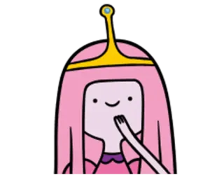 😊 Princess Bubblegum Adventure Time cartoon, princess, pink, crown, adventure time telegram sticker