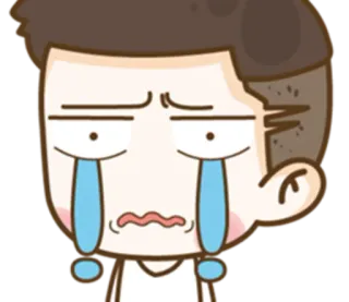 😭 pleurer, triste, émotion, dessin animé, contrarié, larme, personnage telegram sticker