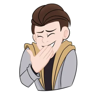😂 卡通, 人物, 笑, 微笑, 角色, 情感 telegram sticker
