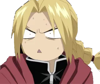 😱 Edward Elric Fullmetal Alchemist Anime, Mangá, Fullmetal Alchemist, Edward Elric, Bravo, Engraçado, Desenho animado telegram sticker