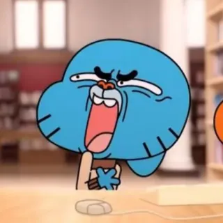 😱 Gumball Watterson The Amazing World of Gumball Kartun, Gumball, Biru, Marah, Lucu telegram sticker