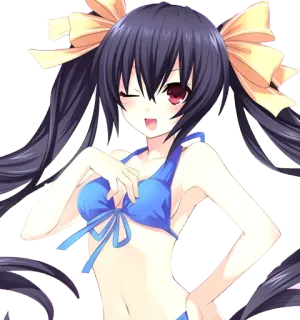 👙 Anime, Gadis, Kartun, Lucu, Karakter, Baju renang, Bikini whatsapp sticker