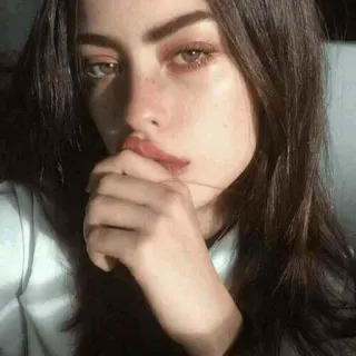 😢 vrouw, portret, meisje, schoonheid, gezicht, brunette, model telegram sticker