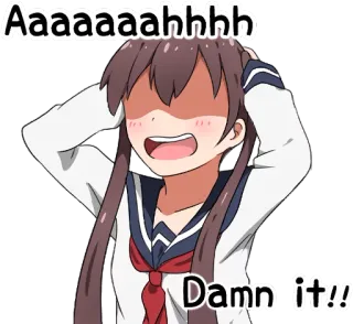 😫 AAAAAAAAhhhh
Damn it!! anime, girl, annoyed, frustrated, schoolgirl, upset telegram sticker
