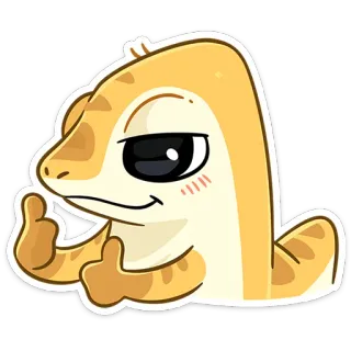 👍 lucertola, cartone animato, emoji, dito medio, maleducato, offensivo, animale whatsapp sticker
