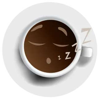 😴 coffee, sleep, zzz, drink, cup, tired telegram sticker