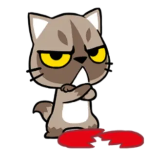 💔 cat, sad, broken heart, cartoon, animal, upset telegram sticker