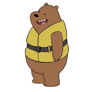 🎡 Grizzly Bear We Bare Bears Kartun, Beruang, Animasi, Beruang Grizzly, We Bare Bears whatsapp sticker