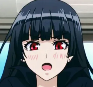 😳 anime, manga, female, cartoon, character, illustration whatsapp sticker