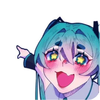 👆 Hatsune Miku Vocaloid telegram sticker