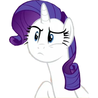 😐 Rarity My Little Pony pony, cartoon, cute, unicorn, animal, rarity, mylittlepony telegram sticker