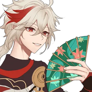 😀 Kaedehara Kazuha Genshin Impact Anime, Video game, Personagem, Genshin Impact, Fã, Kaedehara Kazuha telegram sticker