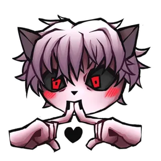 😳 anime, kucing, hati, imut telegram sticker