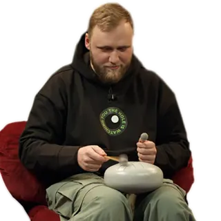 🧘 YOU THE HOLE IS WATCHING man, playing music, hoodie, drum, instrument telegram sticker