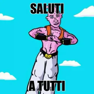 👋 SALUTI
A TUTTI saluto, cartone animato, divertente, meme telegram sticker