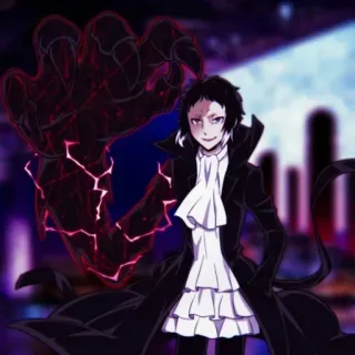 🎡 Akutagawa Ryunosuke Bungou Stray Dogs Anime, Manga, Bungou Stray Dogs, Akutagawa Ryunosuke, Kemampuan, Gelap telegram sticker