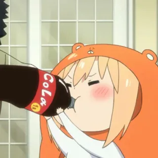 🍕 Cola anime, drinking, soda, cola telegram sticker