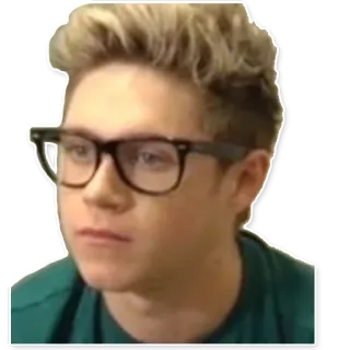 😐 Niall Horan personne, célébrité, chanteur, lunettes, portrait telegram sticker