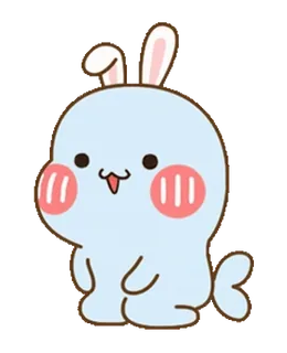 🐟 卡通, 兔子, 动物, 可爱, 卡哇伊, 贴纸 telegram sticker