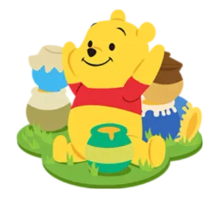 😙 Winnie the Pooh Winnie the Pooh, cartoon, honey, bear, cute telegram sticker