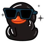 😎 утка, круто, солнцезащитные очки, мультфильм, животное telegram sticker