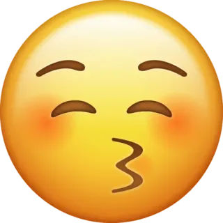 😚 emoji, kuss, küssendes gesicht, gesicht whatsapp sticker