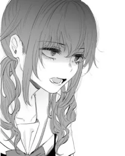 🔗 anime, manga, girl, sad, crying, teen telegram sticker