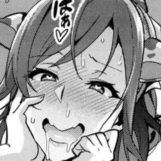 😍 ほあ anime, manga, ecchi, expression, female telegram sticker