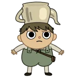 😝 Wirt Over the Garden Wall desenho animado, animação, personagem, Wirt, over the garden wall, série de tv, o desconhecido telegram sticker