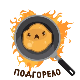 😡 ЛОПАТОЧКА! 薄煎饼, 生气, 烹饪, 火, 卡通 telegram sticker
