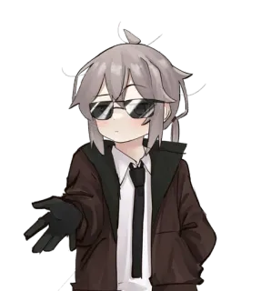 😎 anime, character, sunglasses, formal, tie telegram sticker