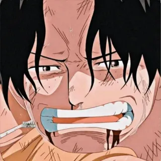 🔥 Ace One Piece Anime, One Piece, Ace, Piangere, Sangue, Triste telegram sticker