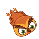 🚀 Eule, Vogel, wütend, Cartoon, Tier telegram sticker