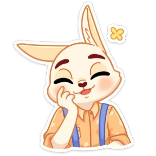 😅 coelho, fofo, animal, desenho animado, feliz, coelhinho telegram sticker