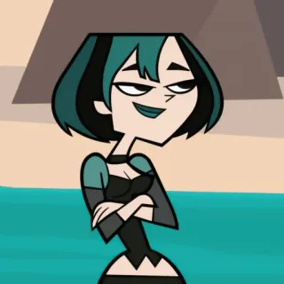 🖇 Gwen Total Drama カートゥーン, アニメ, グウェン, トータルドラマ, キャラクター telegram sticker