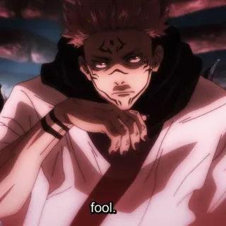 🤡 Sukuna Jujutsu Kaisen fool. anime, villain, manga, curse, jujutsu kaisen, sukuna telegram sticker