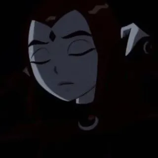 😶 Raven Teen Titans Raven, Teen Titans, DC Comics, Cartoni animati, Supereroe telegram sticker