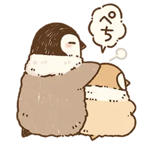 🐧 ぺち ペンギン, 可愛い, 動物, ハグ, カワイイ whatsapp sticker